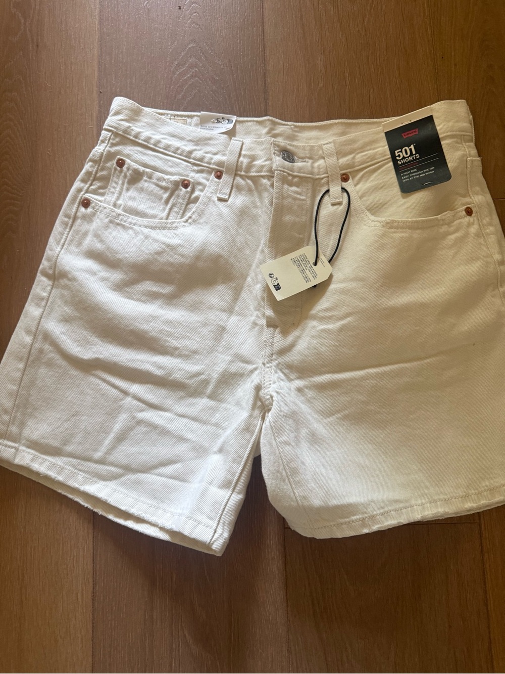 Levi's 501 Cutoff White Women’s Denim Shorts